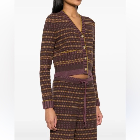 VF Diane von Furstenberg Gilda patterned-jacquard cardigan size S - Picture 1 of 11